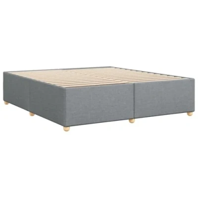 Afbeelding van Bedframe stof lichtgrijs 200x200 cm
