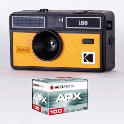 Afbeelding van KODAK DA00258 Pack Appareil Photo i60 et 1 pellicule 100 ISO de 36 poses, Objectif Optique 31 mm, Convient aux films 200/400/800, Pour les couleur 35 mm Jaune