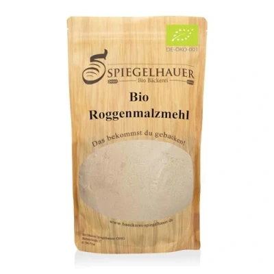 Afbeelding van biologische donkere mout rogge, hoogwaardig en enzymatische werkzame stof, ideaal als kleurstof, 1 kg roggemout