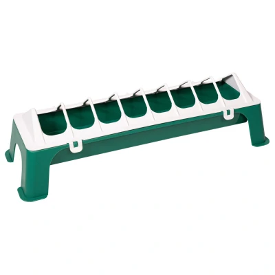 Afbeelding van Kunststof pluimveevoerbak olba wit groen 50 cm Trough Feeder