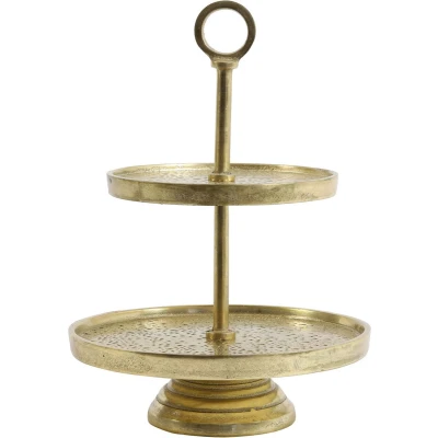 Afbeelding van Light &amp; Living Etagère Lutek Goud 2 Laags