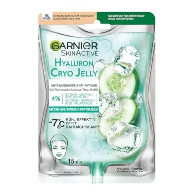 Afbeelding van 1+1 gratis: Garnier SkinActive Hyaluron Cryo Jelly Anti vermoeidheid Sheet Masker