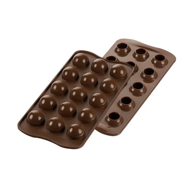 Afbeelding van Silikomart Siliconen Bonbonvorm Bolletje (15x) Ø2,5cm