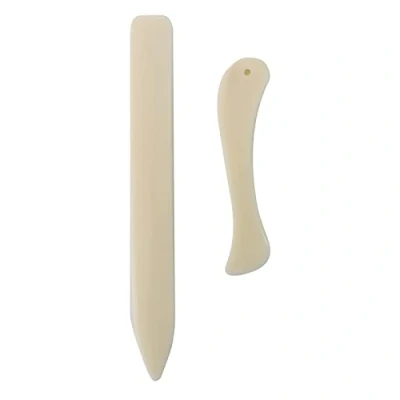 Afbeelding van 2 stuks vouwgereedschap voor het vouwen van papier, vouwmarkers, botpapiervouwen handwerk, kaarten maken, kantoorbenodigdheden en handwerk