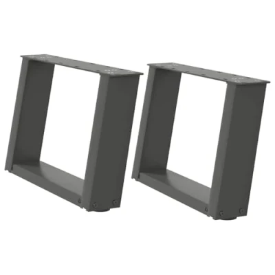 Afbeelding van vidaXL Salontafelpoten 2 st U vormig 50x(30 31) cm staal antraciet