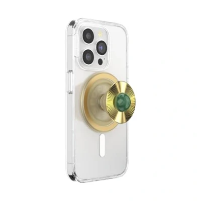 Afbeelding van PopSockets: PopGrip Rond voor MagSafe Inclusief adapterring Uittrekbare telefoonhouder en handgreep met verwisselbare bovenkant smartphones hoesjes Jade Pin