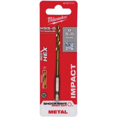 Image de MILWAUKEE 48894712 Mèche à métaux SHOCKWAVE HSS TiN 5mm