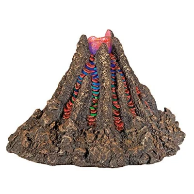 Afbeelding van Nobby Aquarium Ornament Vulkaan Led Bruin Pomp aansluiting 22,7 x 19,5 14,5 cm