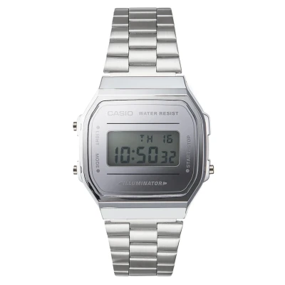 Afbeelding van Casio heren Vintage Iconic horloge A168WEM 7EF in de kleur Zilver