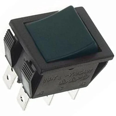 Afbeelding van Vermogen Rockerschakelaar 10A 250V Dpdt On Zwarte Afdekkap