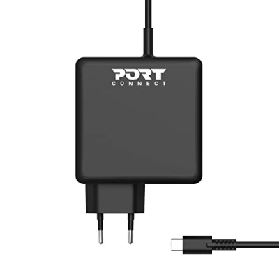 Afbeelding van Port Connect Adapter Oplader Universeel USB C Kabel 65W EU Zwart