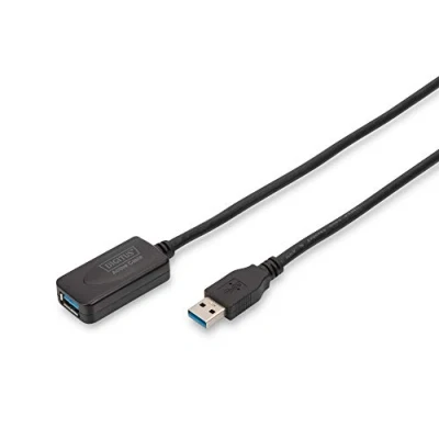 Afbeelding van Digitus USB kabel 3.2 Gen1 (USB 3.0 / 3.1 Gen1) A stekker, bus 5.00 m Zwart DA 73104