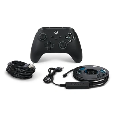 Afbeelding van PowerA Advantage Bedrade Controller voor de Xbox Series XS met Lumectra + RGB ledstrip Zwart