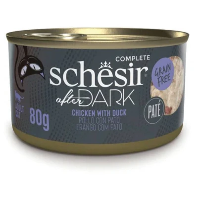 Afbeelding van Schesir After Dark Pate 80 g Kattenvoer Kip&amp;Eend