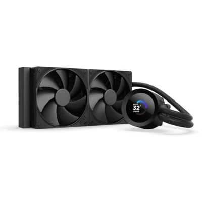 Afbeelding van NZXT Kraken Plus 240 AIO vloeibare koeler voor CPU radiator mm 2 x F120P ventilatoren 1,54 inch vierkant lcd display AMD® AM5, AM4 Intel® LGA 1851/1700, 1200/115X zwart