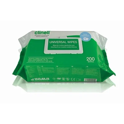 Image de Nrs Healthcare Lot de 200 Lingettes Anti Bactériennes Clinell