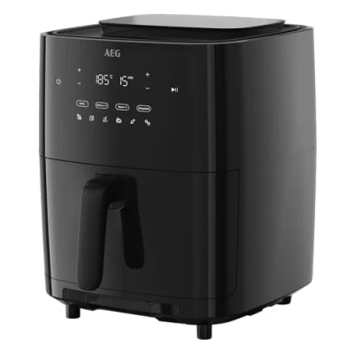 Afbeelding van AEG AAF7SB Luchtfriteuse zonder olie, 6,9 l, stomen, frituren, braden, koken en gratin, touch bediening, waterreservoir 1,1 temperatuur 40 tot 200 C, vaatwasmachinebestendig, zwart