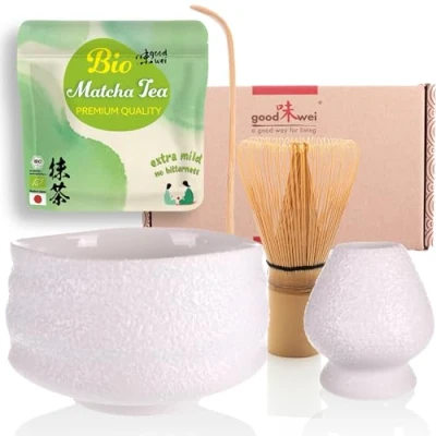 Afbeelding van Goodwei Theeceremonieset met hoogwaardige Matcha schaal en echte biologische uit Japan (Miyuki)