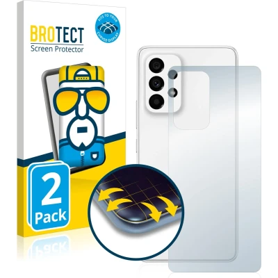 Afbeelding van BROTECT Screenprotector voor Samsung Galaxy A53 5G (Achterkant) Folie Beschermfolie transparant volledig dekking (2 Stuks)