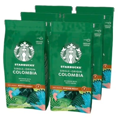 Afbeelding van STARBUCKS Single Origin Colombia, barnsteenroostering, gemalen koffie, 200 g (6 stuks)