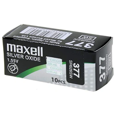 Afbeelding van Maxell SR0626SW 377 Zilveroxide batterijen, 10 stuks
