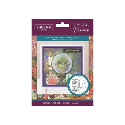 Afbeelding van Sheena Douglass Crystal Visions Clearstamp/Snijmal Tea riffic Times