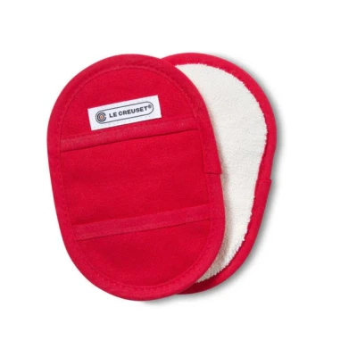 Afbeelding van Le Creuset Set Van 2 Pannenlappen Textiel In Kersenrood