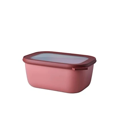 Image de Mepal Bol Multifonction Rectangulaire Boîte Conservation Alimentaire avec Couvercle Convient comme de Hermétique pour le Réfrigérateur, Micro ondes &amp; Congélateur 1500 ml Vivid mauve