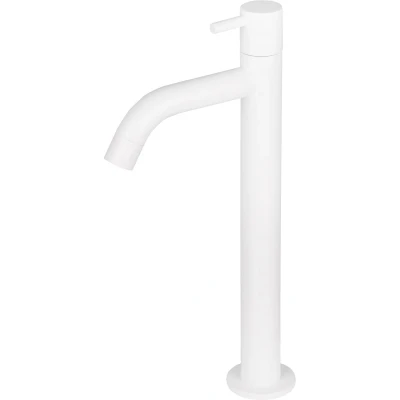 Afbeelding van Differnz Wastafelkraan Koudwaterkraan Hoog 28.5 x 11.5 cm Mat wit