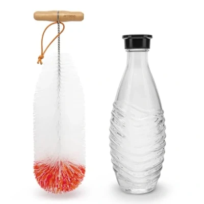 Afbeelding van ATDDO flessenborstel, compatibel met Sodastream fles, 1 flessenborstel van glas, lange flessenreiniger, karaf