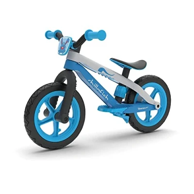 Afbeelding van Chillafish BMXie 2 lichtgewicht funky loopfiets met 12 RubberSkin banden en voetrem, blauw