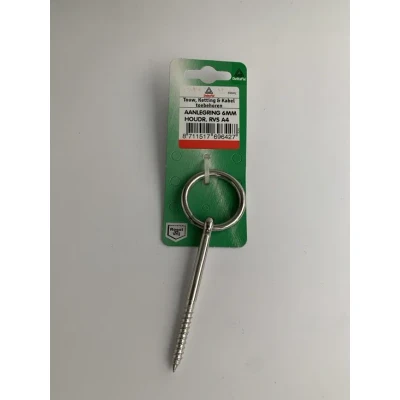 Afbeelding van Deltafix aanlegring houtdraad r.v.s. a4 75 mm x 6 1 st.