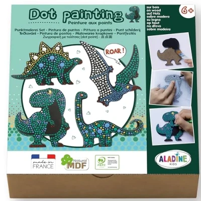 Afbeelding van Aladine Dot Painting Set Dinosaurus