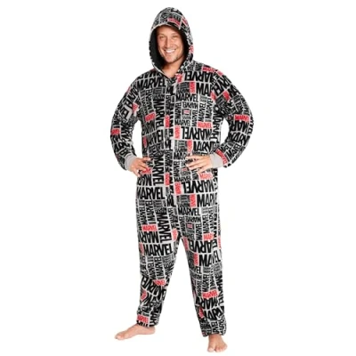Afbeelding van Marvel Pyjama voor heren onesie volwassenen van fleece volwassenen, humoristische jongeren, groot Avengers S XXXL, Grijs/Zwart