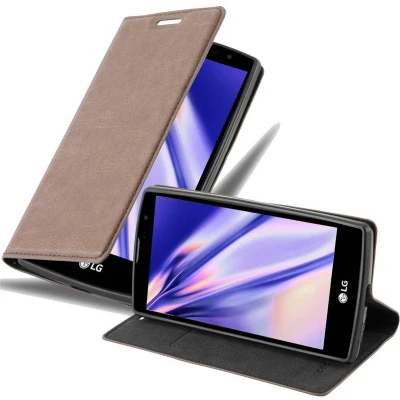Afbeelding van Cadorabo Hoesje geschikt voor LG G4C / G4 MINI MAGNA in KOFFIE BRUIN Beschermhoes met magnetische sluiting, standfunctie en kaartvakje Book Case Cover Etui