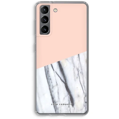 Afbeelding van Case Company® hoesje geschikt voor Samsung Galaxy S21 A touch of peach Soft Cover Telefoonhoesje Bescherming aan alle Kanten en Schermrand