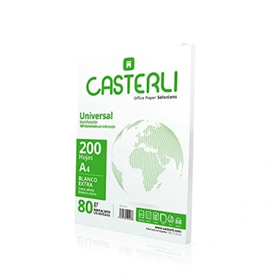 Afbeelding van CASTERLI DIN A4, 200 vellen wit 80 g papier, extra wit, multifunctioneel papier voor printers g/m² (A4, vellen)