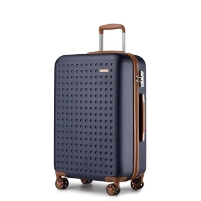 Afbeelding van Kono Handbagagekoffer van ABS, harde koffer, 4 wielen, reiskoffer met slot TSA 2486, Blauw, Koffer