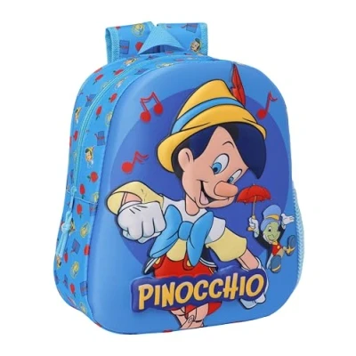 Afbeelding van 3D Kinderrugzak Clásicos Disney Pinochio Blauw 27 x 33 10 cm
