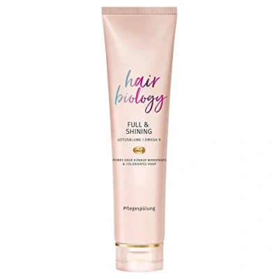 Afbeelding van Hair Biology Full &amp; Shining conditioner, 160 ml, voor fijn, dun en gekleurd haar, met lotusbloem, zonder kleurstoffen