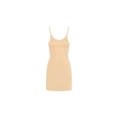 Afbeelding van Bye Bra Invisible Jurk, corrigerende onderjurk, Slipdress Voor Dames, Shapewear Verstelbare Bandjes, Beige , M
