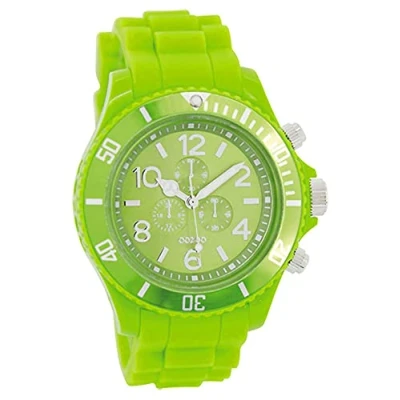 Afbeelding van OOZOO Timepieces fluo groene horloge met rubber band C4835