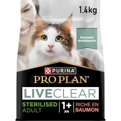 Afbeelding van 1,4kg LiveClear Sterilised Adult Zalm Purina Pro Plan Kattenvoer