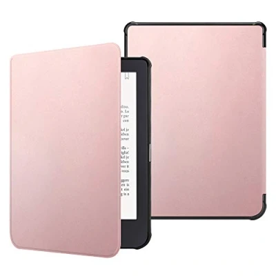 Afbeelding van FINTIE beschermhoes voor Kobo Clara HD dun, licht, magneetsluiting, automatische wekker/slaapfunctie, eBook 6 inch 2018, roségoud