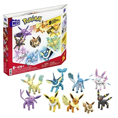 Afbeelding van MEGA Construx Pokemon, Evoli ontwikkelingenkoffer, bouwspel, 470 delig, voor kinderen vanaf 6 jaar, Gfv85 [Exclusief Amazon]