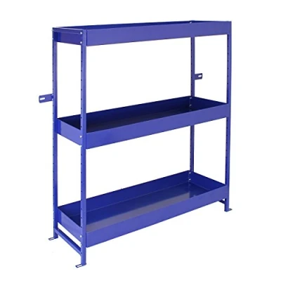 Afbeelding van Monster Racking Metalen Bedrijfswagen Stelling Bestelbus interieur Opslag Kast Bedrijfswageninrichting Staal Blauw