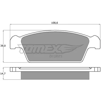 Afbeelding van TOMEX brakes TX 10 75 Remblokkenset Vooras