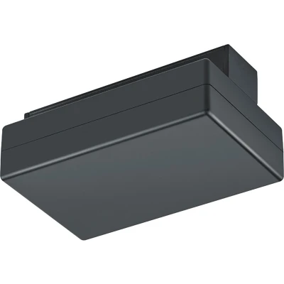 Afbeelding van Spanningsrail Voedingsconnector met Fasewisselaar DUOLINE 2 Fase Mat Zwart
