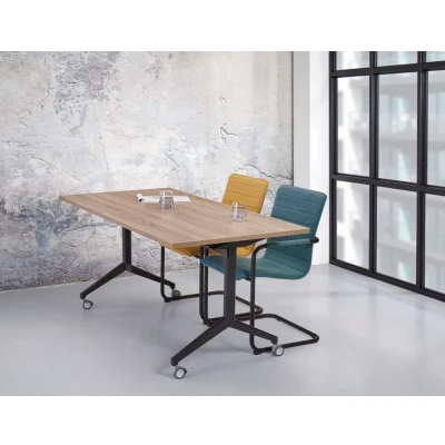 Afbeelding van Universele klaptafel Hyper breed 180CM diep 80CM bladkleur Licht Eiken framekleur Wit (RAL9010)