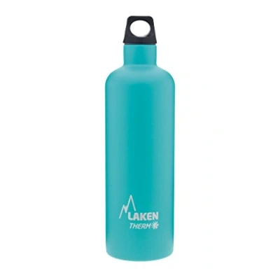 Afbeelding van Laken Warmwaterkruik Futura, roestvrij staal, vacuümisolatie, smalle opening, 750 ml, turquoise